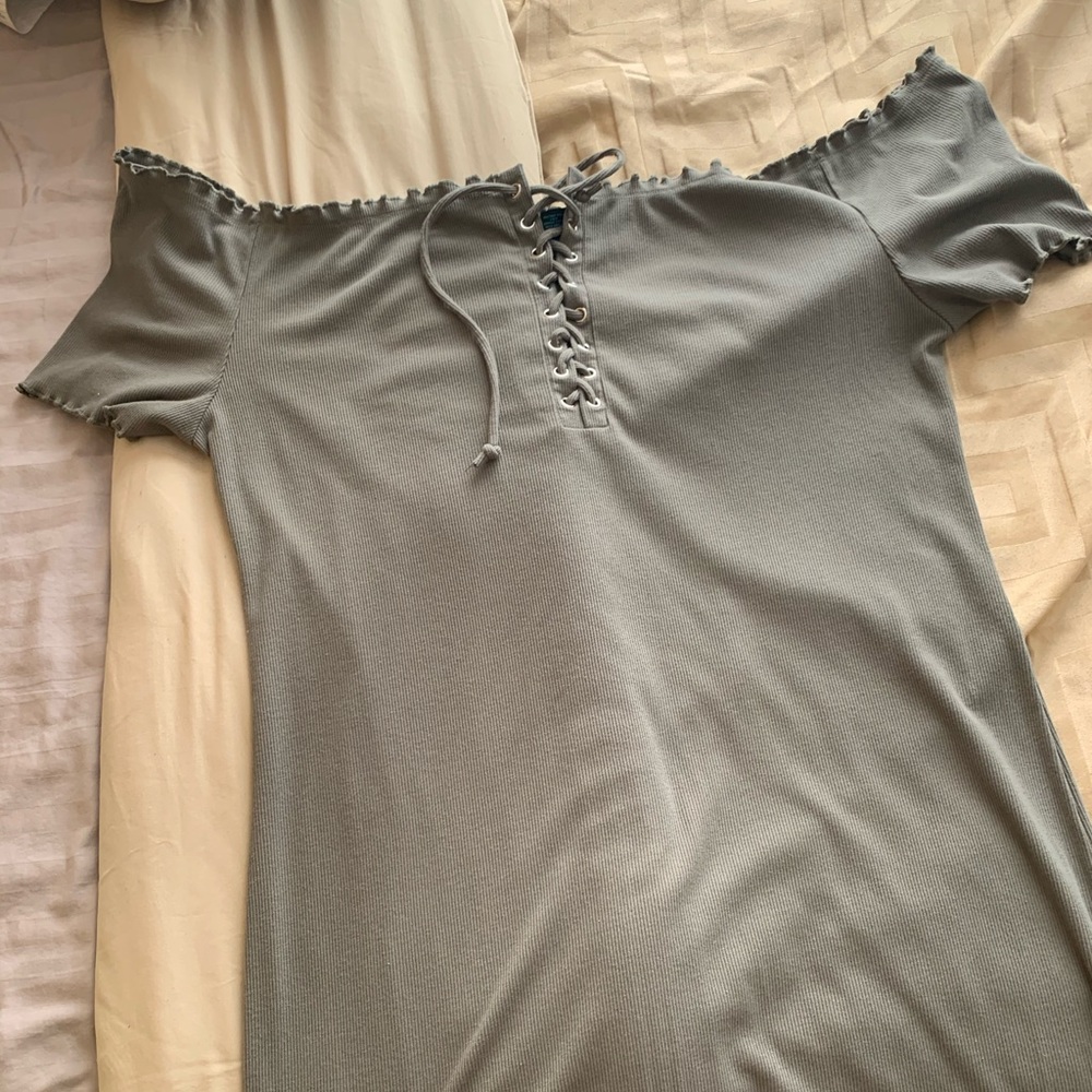 Off the shoulder mini dress